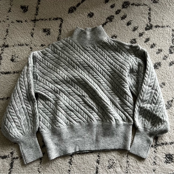 XXS Express Cable Knit Mock-neck Sweater - Picture 1 of 2